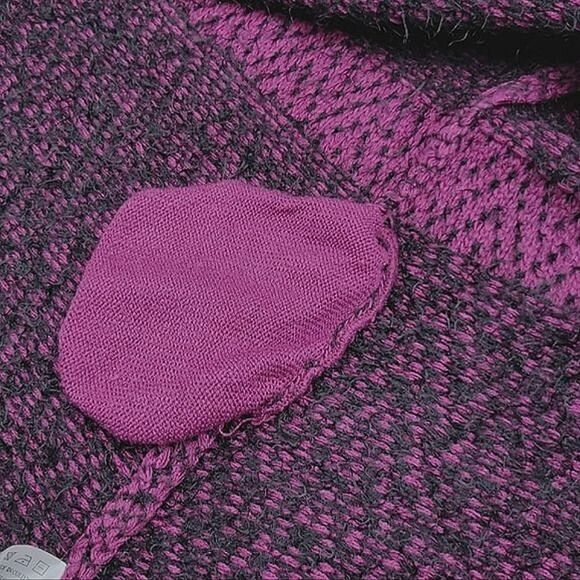 Bailey purple longline fuzzy sweater jacket size M - Picture 9 of 13